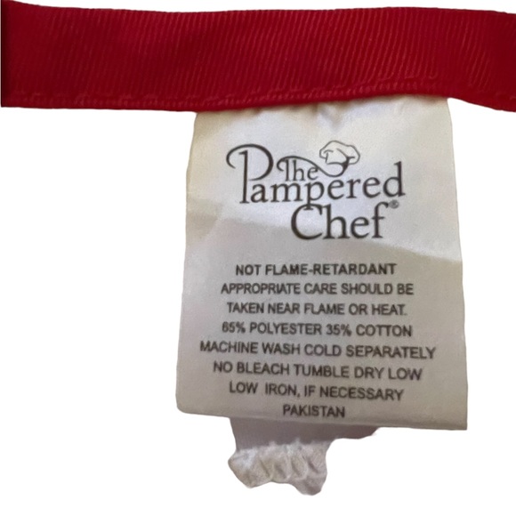 Pampered Chef Hat White & Red OS - Picture 3 of 3